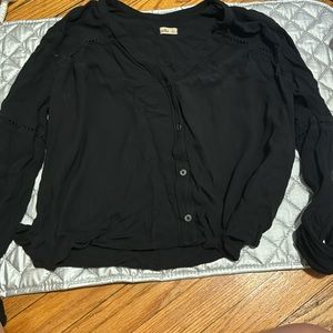 Hollister black top linen mix